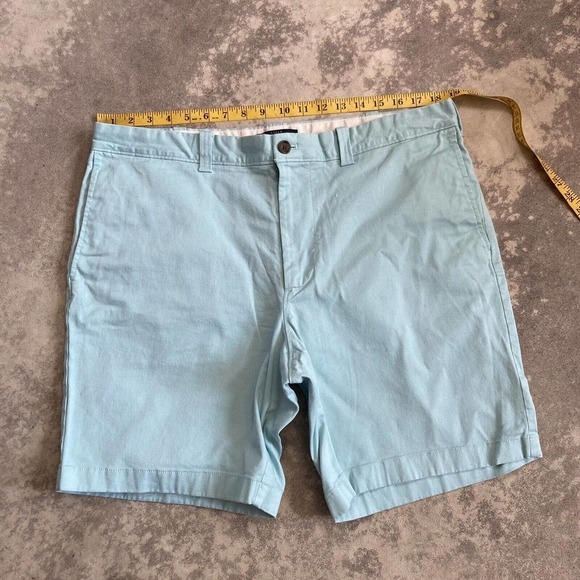 J Crew Mercentile Flex Green Flat Front Shorts 8” Inch Inseam‎ Mens Size 38 - Picture 1 of 12